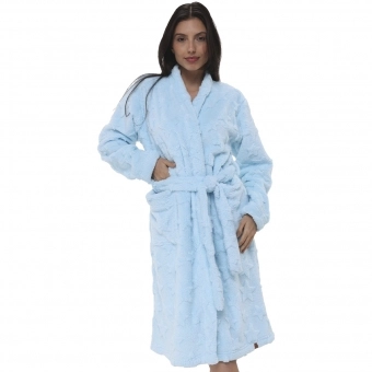 Robe Feminino Inverno Pelúcia Estrelas Alto Relevo