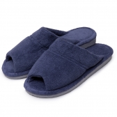 Pantufa Feminina Anatômica Atoalhada Puff - Índigo