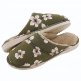 Pantufa Anatômica em Viscolycra e Pelúcia - Verde