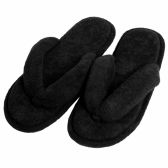 Pantufa Atoalhada Flexível Dedo - PUFF - Preto
