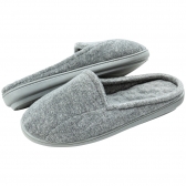 Pantufa Masculina Anatômica em Atoalhado com Espuma Massageadora - Mescla