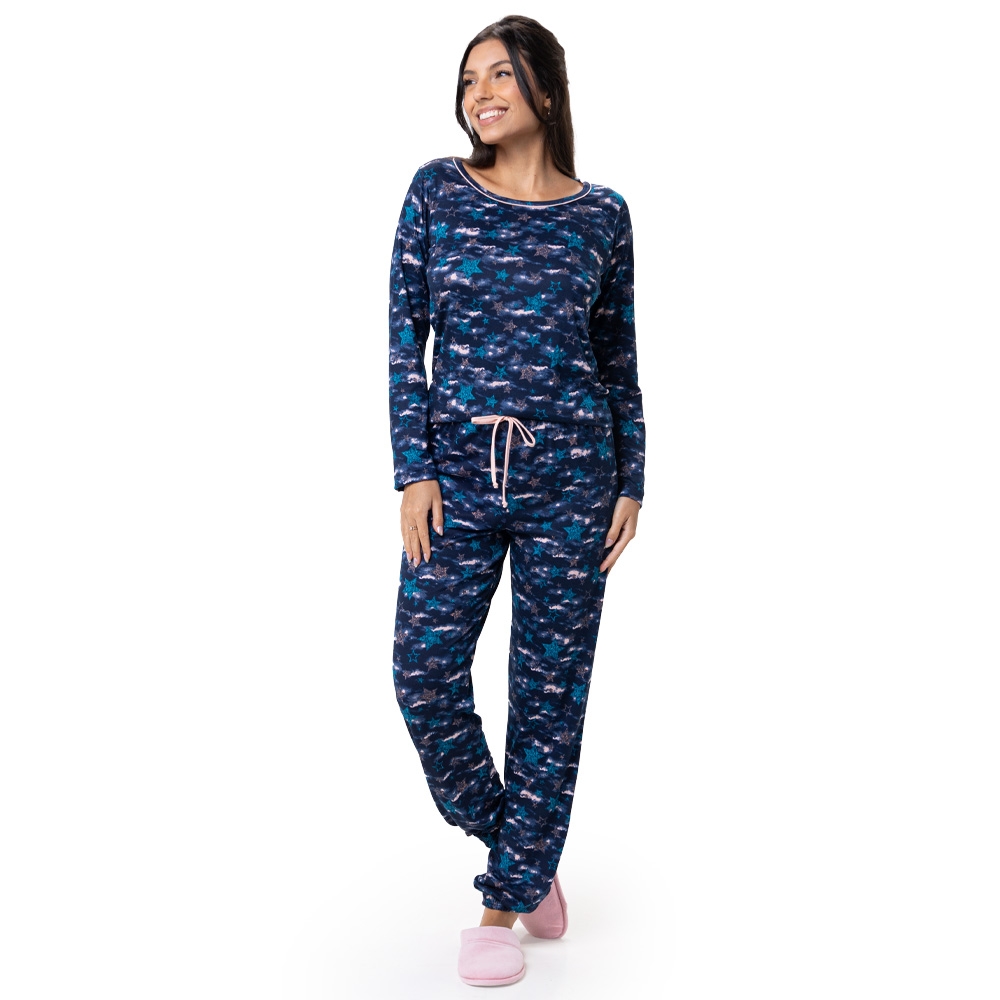 Pijama Modal Winter - Marinho