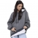 Blusa Moletom Dublado Fleece Peluciado com Capuz e Bolso- UNISEX - Chumbo