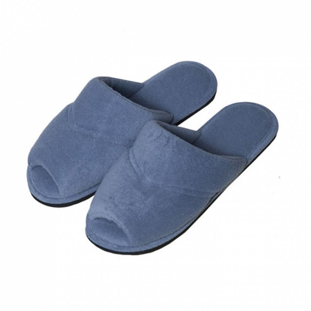 Pantufa Masculina Atoalhada Sola Plana - Índigo