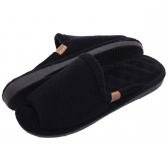 Pantufa Atoalhada Anatômica com Espuma Massageadora - Preto