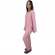 Pijama Puff Canelado Dream Elastano - Rosa