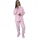 Pijama Pelúcia Puff Fleece Aberto - Conforto Sem Igual - Rosa