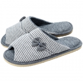 Pantufa Levite em Malha Flame Listrada - Chumbo