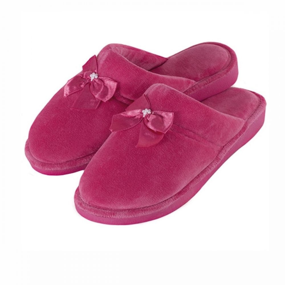 Pantufa Anatômica Plush com Laço Cetim PUFF - Pink