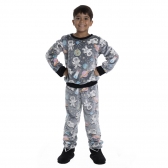 Pijama Pelúcia Astronauta Infantil Unissex - PRETO