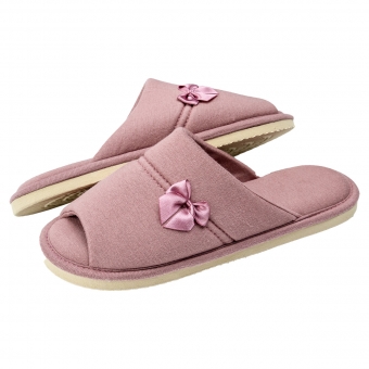 Pantufa Feminina em Malha de Algodão Levite Puff