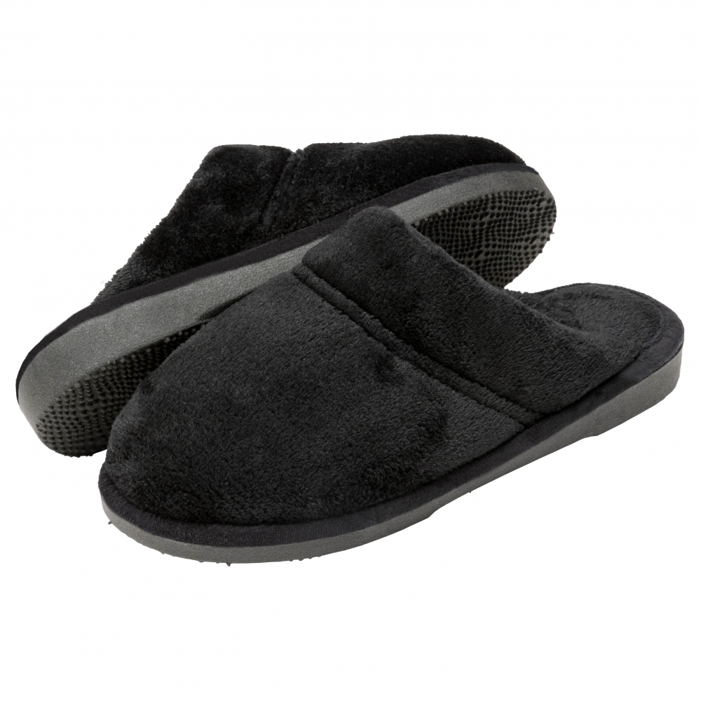 Pantufa Pelúcia Lisa Microsoft Puff - Preto