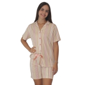 Conjunto Elegante Listras em Viscolycra - Amora