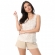 Short Doll Regata em Viscolycra Floral - Bege