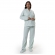 Pijama em Ultrasoft Grid com Abertura em Botões - Verde