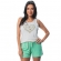 Short Doll Regata em Viscolycra com Estampa em Silk - Verde
