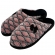 Pantufa Anatômica em Plush com Pelúcia Trabalhada - Preto/Rosa