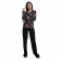Pijama Modal Liso Com Floral - Preto