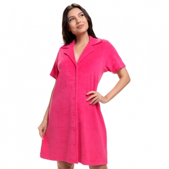 Roupão com Botões em Atoalhado