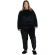 Pijama Plus Size em Pelúcia Lisa - Preto