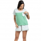 Short Doll em Malha com Bolso - Verde