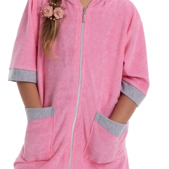 Roupão Atoalhado Infantil com Zíper e Capuz