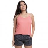 Short Doll com Alcinha em Viscolycra e Moletinho - Goiaba