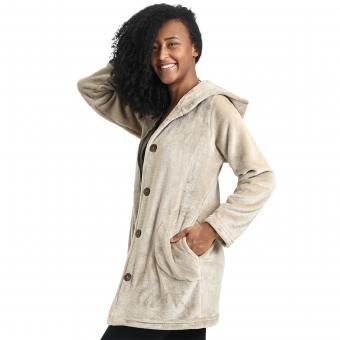 Casaco de Pelúcia com Capuz