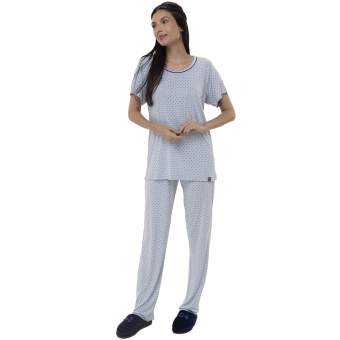 Pijama Feminino Viscolycra Poá ? Conforto e Elegância para Suas Noites