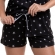 Short Doll Estampado de Manga com Botões em Modal Summer - Preto