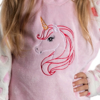 Pijama Pelúcia Coração Infantil