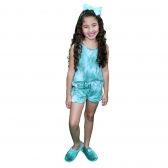 Conjunto Malha Tie Dye Infantil - Verde