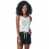 Short Doll Regata em Viscolycra com Estampa em Silk - Preto