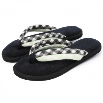 Pantufa Levite em Atoalhado com Viscolycra Xadrez