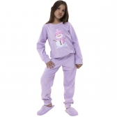 Pijama Infantil Inverno Ultrasoft Boneco de Neve Encantado - Lilás