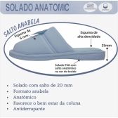 Pantufa Anatômica Malha com laço Cetim - PUFF - Azul