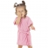 Roupão Infantil Atoalhado Aberto com Faixa- Unisex - Rosa