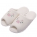 Pantufa Eva Atoalhada Flores - Anatômica Flexível - Marfim