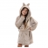 Robe Pelúcia Bordado Gatinho Infantil - Bege