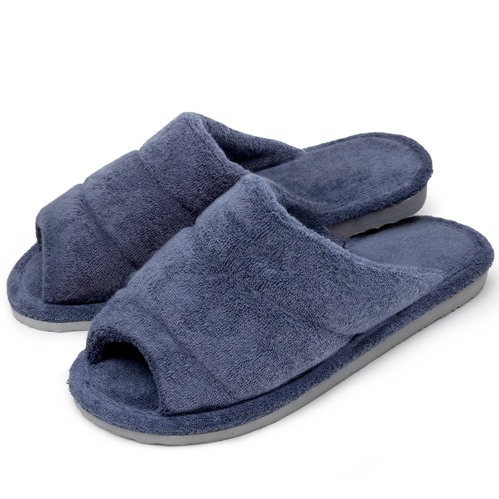 Pantufa Atoalhada Levite: Estilo e Conforto em Design Aberto - Índigo