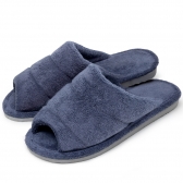 Pantufa Atoalhada Levite: Estilo e Conforto em Design Aberto - Índigo