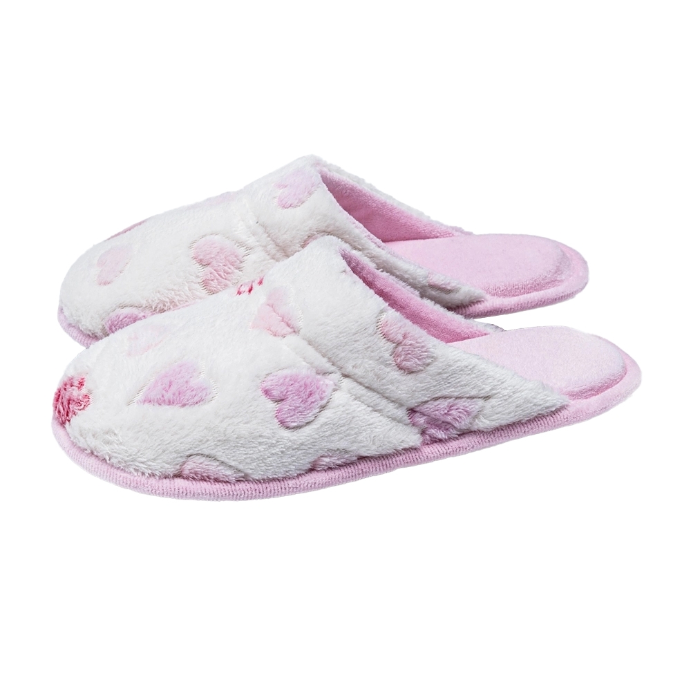 Pantufa Flexível Plush Pelúcia Coração - Rosa