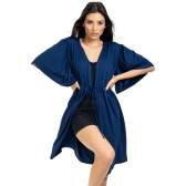 Robe em Viscolycra Lisa - Marinho