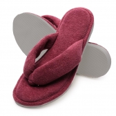 Pantufa de Dedo Atoalhada com Solado de EVA Anatômico - Bordô