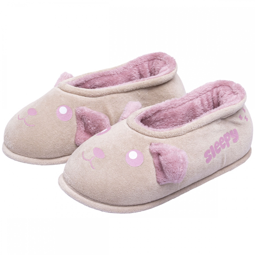 Pantufa Infantil Plush Panda Sleepy - Blush