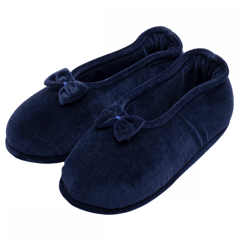Sapatilha Flexível Plush com Laço PUFF - Marinho