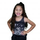 Blusa Malha Laserwash Silk Universo Infantil - Preto
