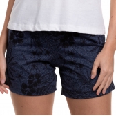 Short Doll de Regata em Malha 100% Algodão com Estampa Floral - Marinho