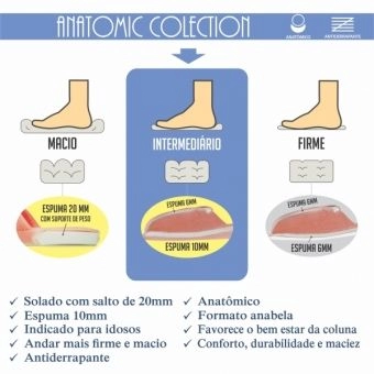 Pantufa Anatômica Malha com laço Cetim - PUFF