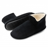 Bota Masculina Anatômica Flexível em Atoalhado com Pelúcia - Preto